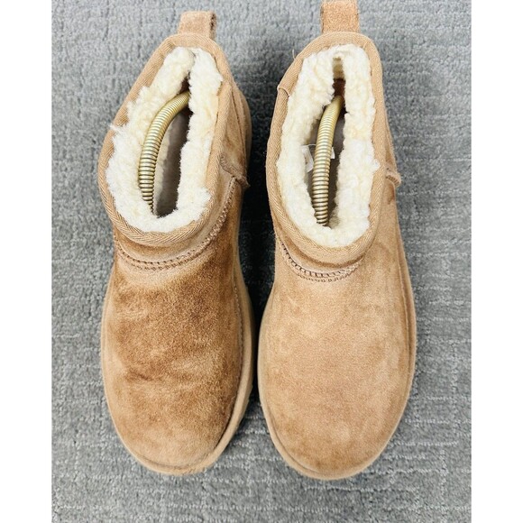 UGG Classic Ultra Mini Boot for Women’s Size US 9 Chestnut Natural Materials - Picture 4 of 12